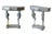 Pair of vintage silver and gray rococo-style side tables/console tables W35" * D14" * H34"