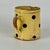 Antique 19th Century French Hand Painted Polkadot Pitcher in Light Mustard Yellow, 5" H For Sale - Image 4 of 9