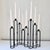 Metal Vintage Brutalist Style Hinged Metal MCM Candelabra For Sale - Image 7 of 8