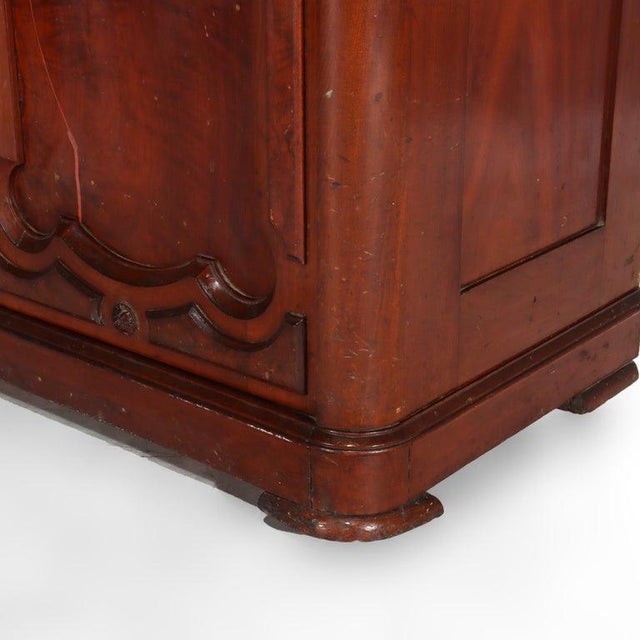 Traditional Large Antique Renaissance Revival Walnut, Burl & Marble Mirrored Sideboard C1890 For Sale - Image 3 of 18