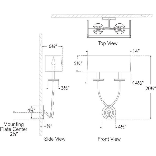 Symmetric Twist Double Sconce in Polished Nickel with Linen Shade Designer: Chapman & Myers Finish: Polished Nickel...