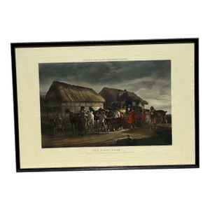Framed and Stamped Original Engraving of Piccadilly Circle Dated November 1, 1883