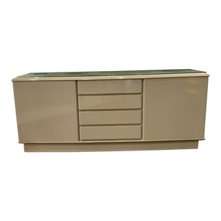 1990s High Gloss Gray Sideboard / Buffet For Sale