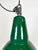 Mid-Century Modern Industrial Green Enamel Factory Lamp with Cast Iron Top, 1960s For Sale - Image 3 of 17