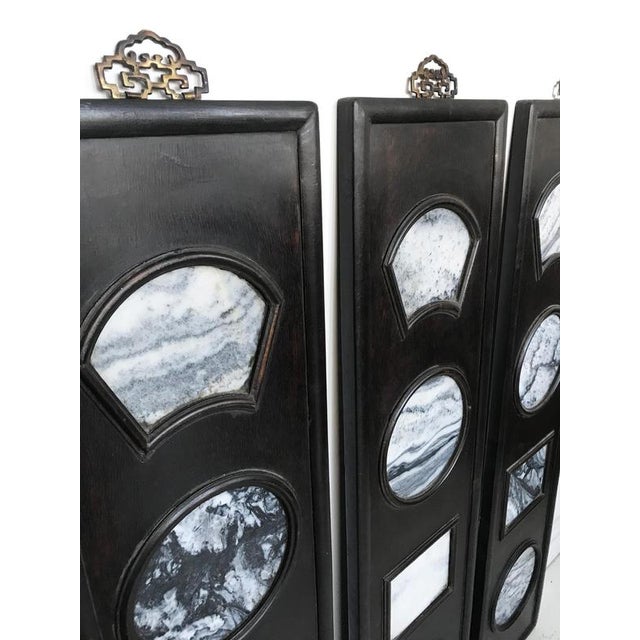 1900 - 1909 Chinese Dali Stone Panels, 1900s, Set of 4 For Sale - Image 5 of 10