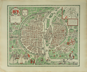 Map of Paris by Braun / Hogenberg