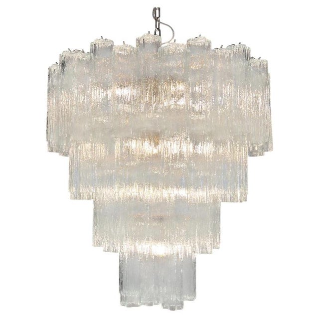 Italian Chandelier in Transparent Murano Glass, 1990 For Sale - Image 18 of 18