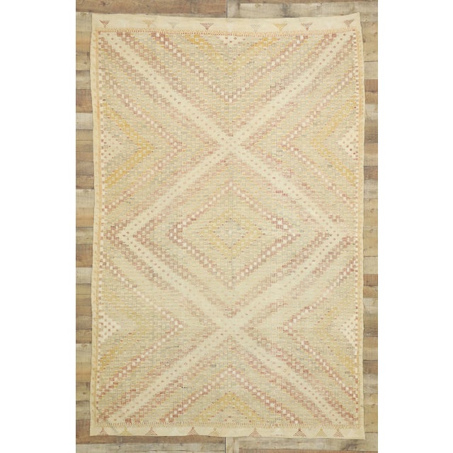 Textile Vintage Turkish Kilim Rug - 06'04 X 09'08 For Sale - Image 7 of 9