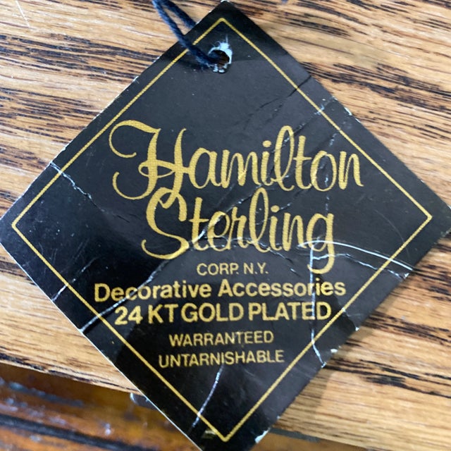 60’s Hamilton Sterling 24kt Gold Plated Crystal West German Dresser Dish For Sale In Sacramento - Image 6 of 13