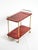Metal Large Vintage Red Goatskin Serving Bar Cart by Aldo Tura, 1960s For Sale - Image 7 of 18