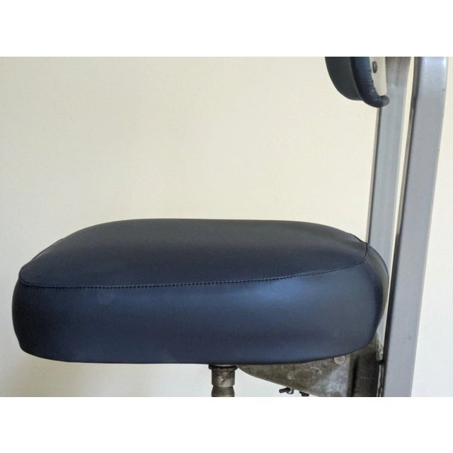 Blue Mid-Century Custom Tanker Desk Chair - By Cole Steel For Sale - Image 8 of 11
