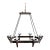 20th Century Spanish Style Wrought Iron Chandelier 6-Light For Sale