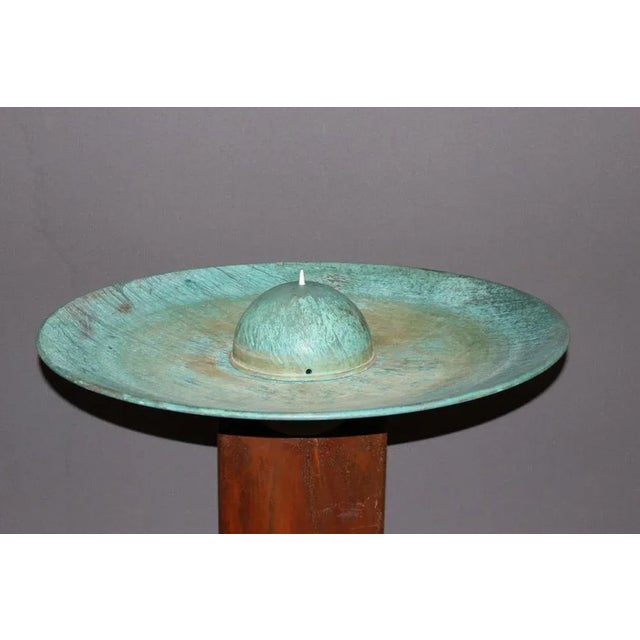 Modern Iron and Copper Fountain by Tom Torrens, 1990 For Sale - Image 3 of 11
