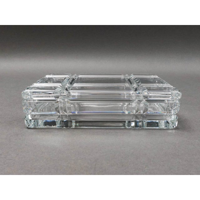 Ralph Lauren Ralph Lauren Vintage Glen Plaid Crystal Cut Glass Trinket Dresser Box For Sale - Image 4 of 10