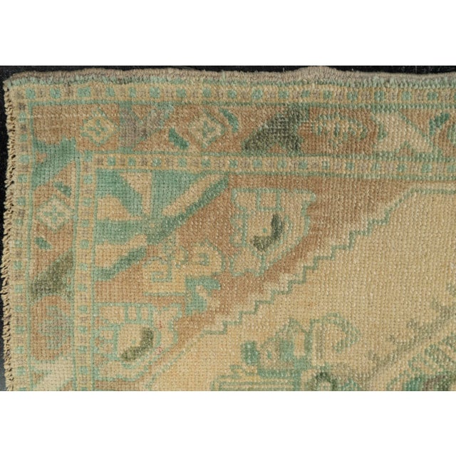 Early 21st Century Turkish Mini Rug Oriental Hand Knotted Vintage Rug 1'9" x 3'3" #21093 For Sale - Image 5 of 8