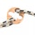 Late 20th Century Louis Vuitton France Empreinte 18k Pink Gold Charm Black & White Cord Bracelet For Sale - Image 5 of 5