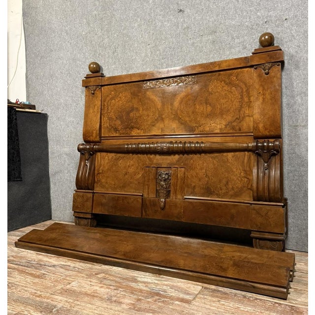 Art Deco Center Bed in Mahogany, 1930s For Sale - Image 5 of 7