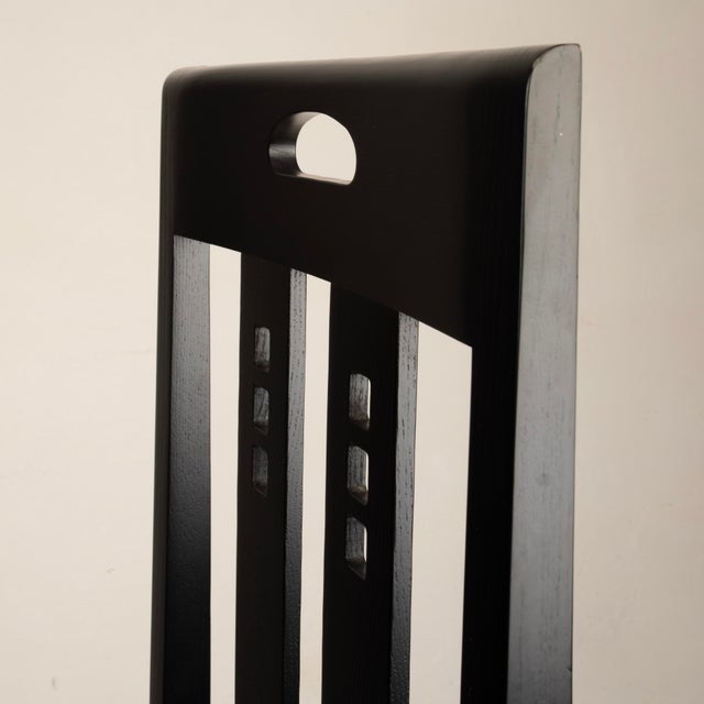 Black High Ingram Chair by Charles R. Mackintosh for Alivar, 1980s For Sale - Image 8 of 18