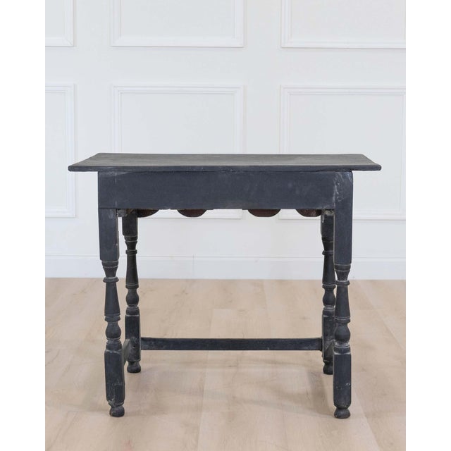 English 18th Century Painted Oak Side Table For Sale - Image 9 of 10