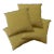 British Modern Crepe Cream Square Pillows by Arlene Angard, Set of 4 For Sale