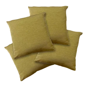 British Modern Crepe Cream Square Pillows by Arlene Angard, Set of 4