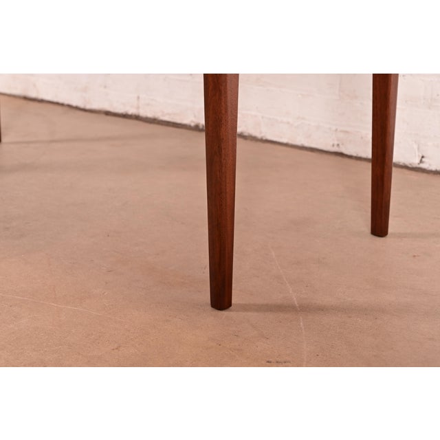 Jack Cartwright for Founders Mid-Century Modern Walnut Drop-Leaf Harvest Dining Table, Newly Refinished For Sale - Image 12 of 14