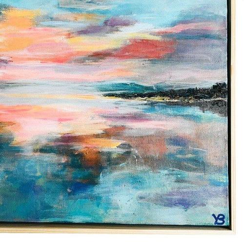 Yvonne Beeris, Mister Pink Sky, Acrylic on Canvas, Framed For Sale - Image 6 of 9