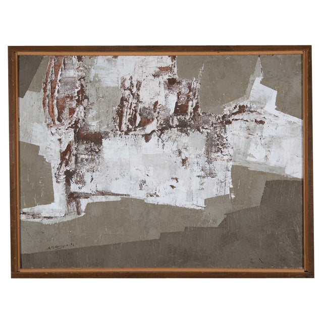 Anton Michielse, Flight in Earthy Greys and Muted Tones, 1960s-1970s, Mixed Media For Sale