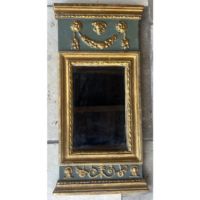 Gold Empire Trumeau Mirror, 19th Century For Sale - Image 8 of 9