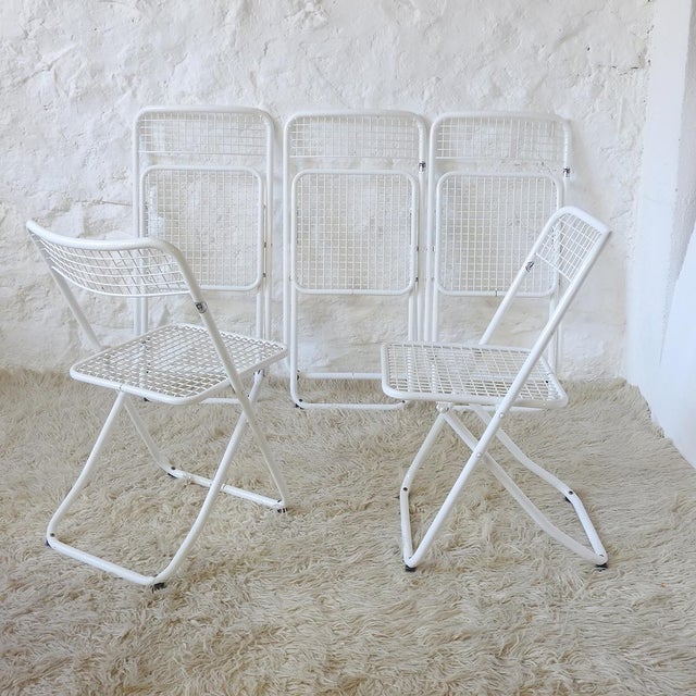 Vintage Spanish Folding Chairs by Federico Giner, 1970s, Set of 5 For Sale - Image 4 of 16