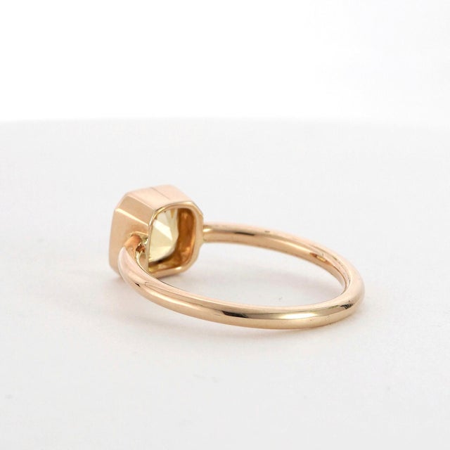 Metal Gia No Heat Yellow Sapphire Solitaire Ring 2.15ct in 14k Gold Size 7.75 For Sale - Image 7 of 13