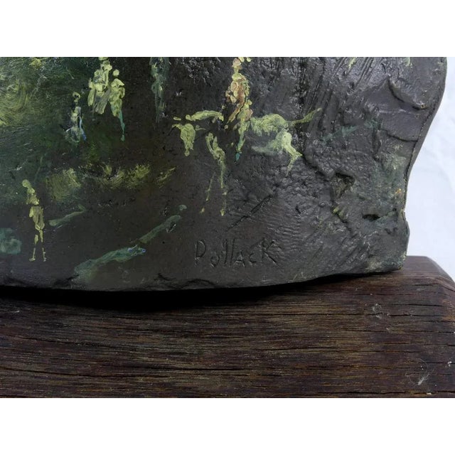 1950s Reginald Pollack Classic Head Bronze Sculpture For Sale - Image 4 of 5