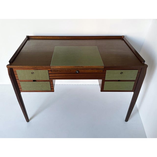 Mid-Century Modern Desk with Drawers, 1950 For Sale - Image 3 of 15