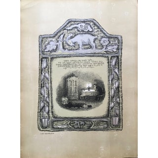 Anatoli Lvovich Kaplan, Vintage Russian Shtetl Scene, Judaica Lithograph, 1957-1961 For Sale