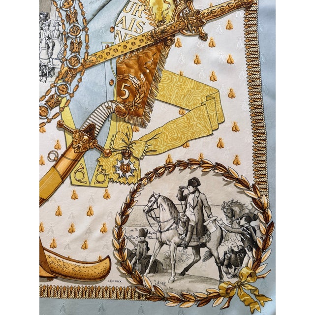 French Hermès Napoléon Silk Scarf 1985 Designed by Philippe Ledoux For Sale - Image 3 of 12