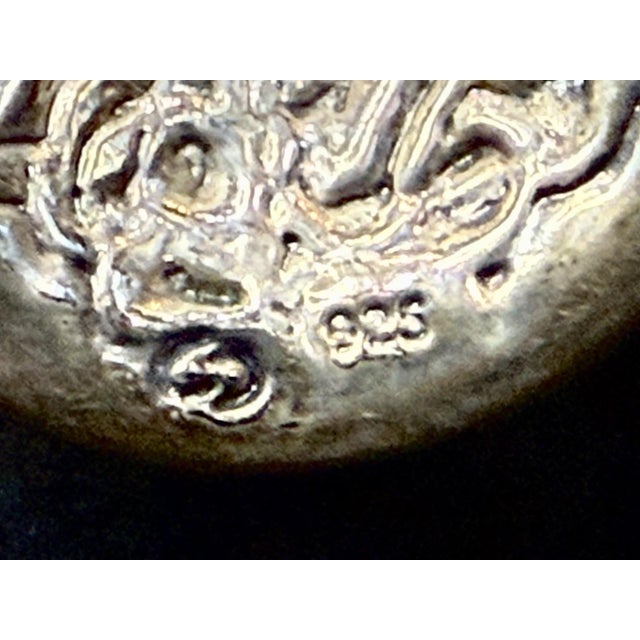 Mid 20th Century .925 STERLING SILVER BESAMIM MEZUZAH TORAH SCROLL CASE Judaica Hebrew Pair For Sale - Image 14 of 15