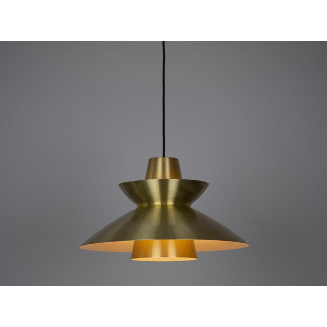 1940s Vintage Danish Navy Pendant Lamp by Jorn Utzon for Nordisk Solar, 1947, 1940s For Sale - Image 5 of 16