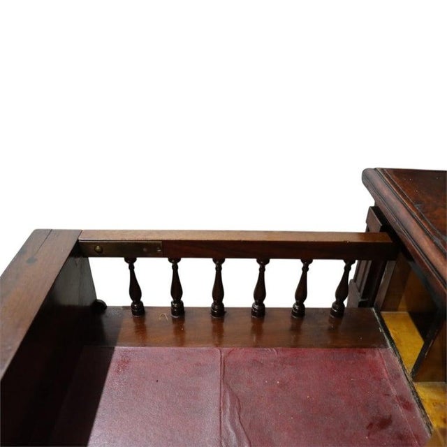 Brown Oversized Victorian Walnut & Burl Triple Door Secretary Desk/Bookcase C1880 For Sale - Image 8 of 16