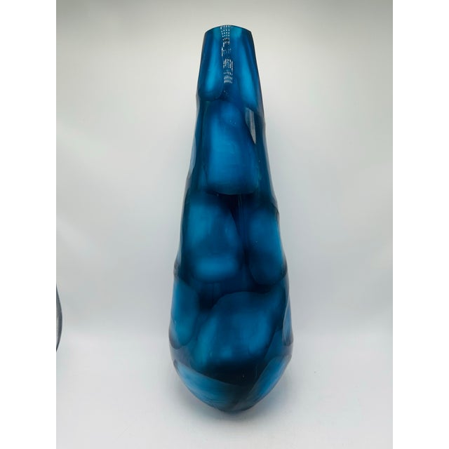 Glass Large Art Glass Vase For Sale - Image 7 of 9