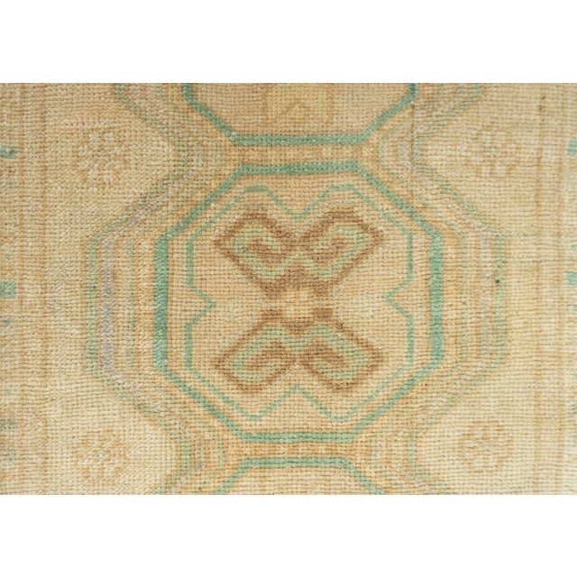 Turkish Mini Rug Oriental Hand Knotted Vintage Rug 1'6" x 3'6" #21207 For Sale - Image 4 of 8