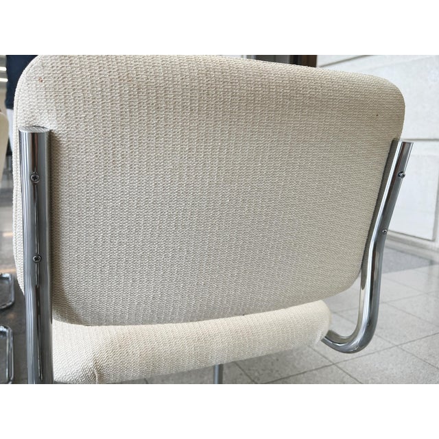 Marcel Breuer Style Tubular Chromed Steel Dining Chairs - A Set of 6 For Sale - Image 12 of 13