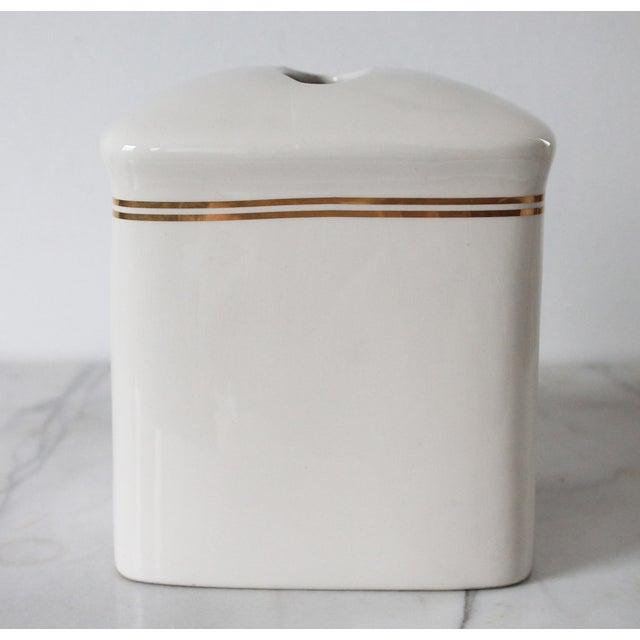 Ceramic Vintage Tommy Hilfiger Ceramic Tissue Box Cover For Sale - Image 7 of 11