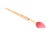 Bright handmade wood sculpture of a paintbrush. Well made with tapered handle, detailed brush thistles, and paint...