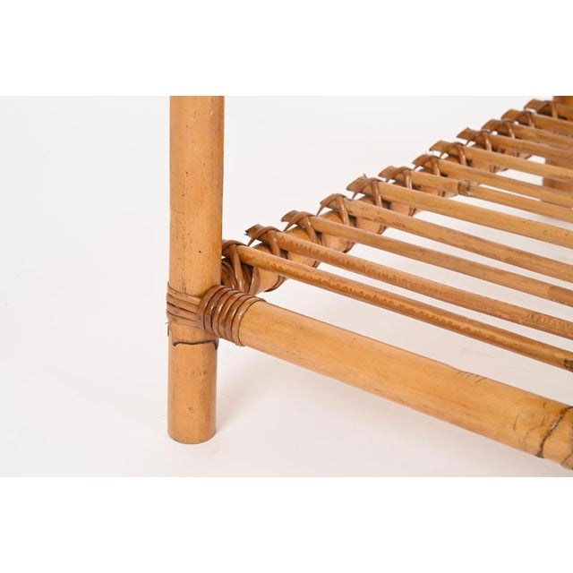 Mid-Century Modern Italian Organic Coffee Table in Rattan and Wicker, 1970s For Sale - Image 6 of 13