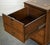Brown Vintage Oak Office Filling Cabinet with Two Drawers& Brown Leather Top For Sale - Image 8 of 15