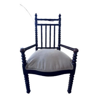 Late 19th Century Handsome Carved Bobbin or Spool Chair For Sale