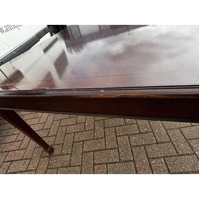 Dining Table and Dining Chairs in Green Leather, Set of 9 For Sale - Image 14 of 18