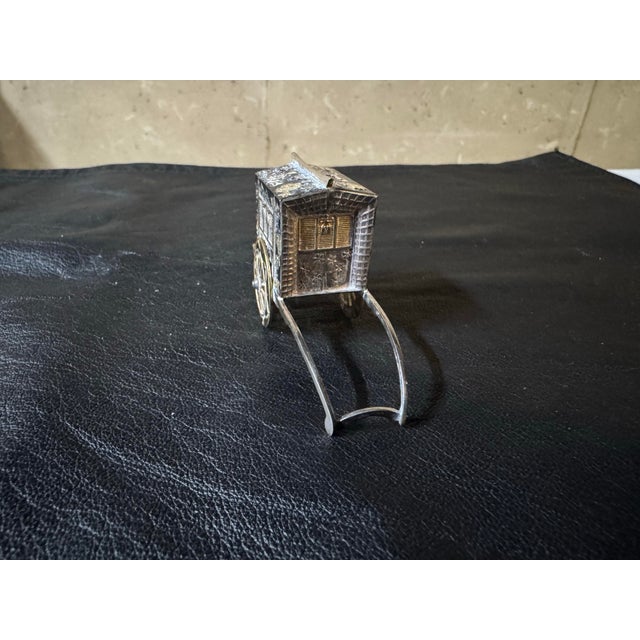 Japanese 1920s Japanese Sterling Rickshaw Salt & Pepper Shakers For Sale - Image 3 of 12