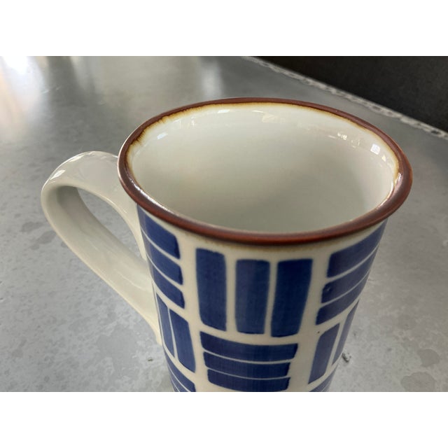 1990s Mid-Century Modern Scandinavian Aesthetic Dansk Herringbone Pattern Mug For Sale - Image 9 of 11