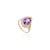 Pear Cut Amethyst Birthstone Cocktail Diamond Halo Ring- Anniversary Gifts Size 5.5 For Sale - Image 4 of 10